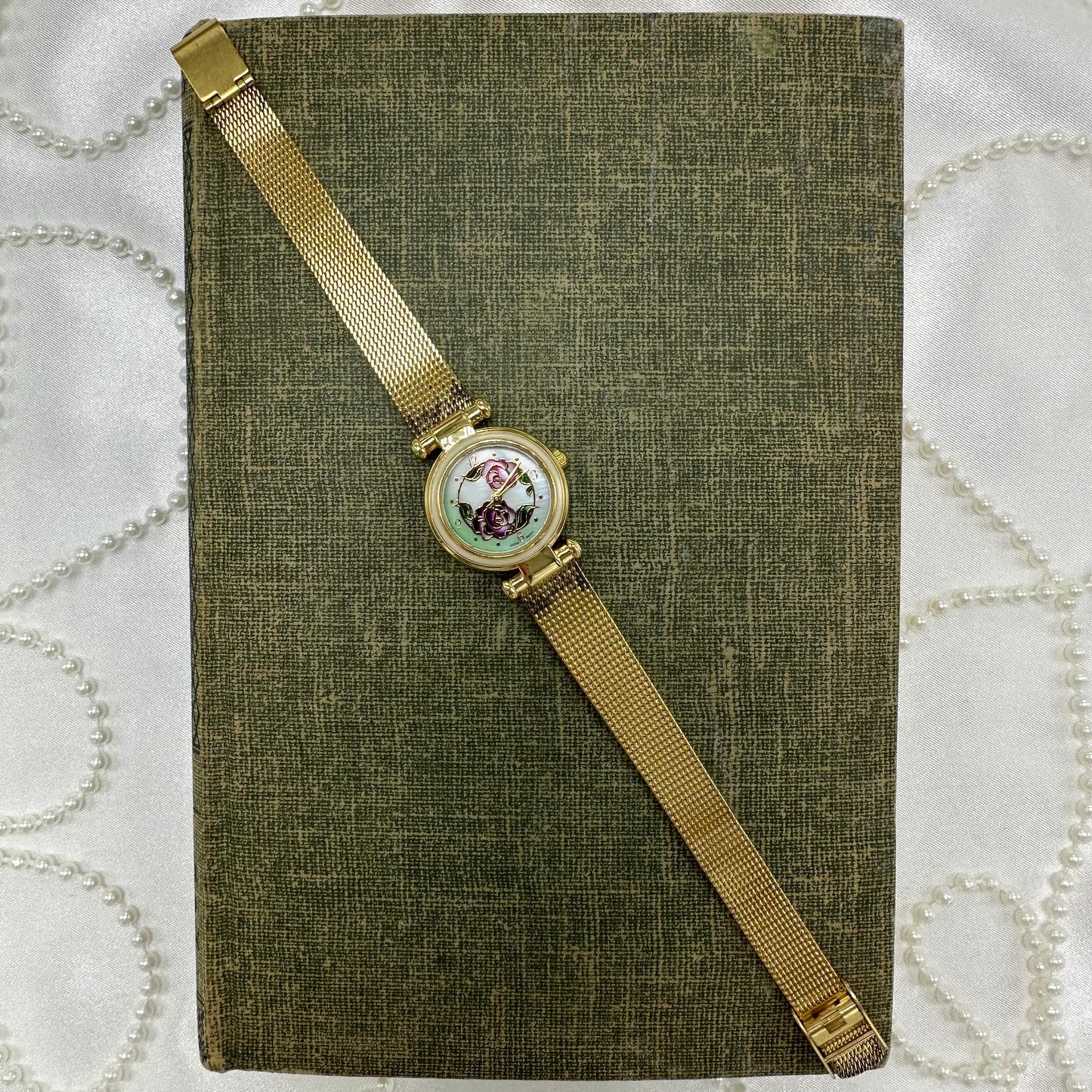 Vintage Gold Flower Dial Avon Watch