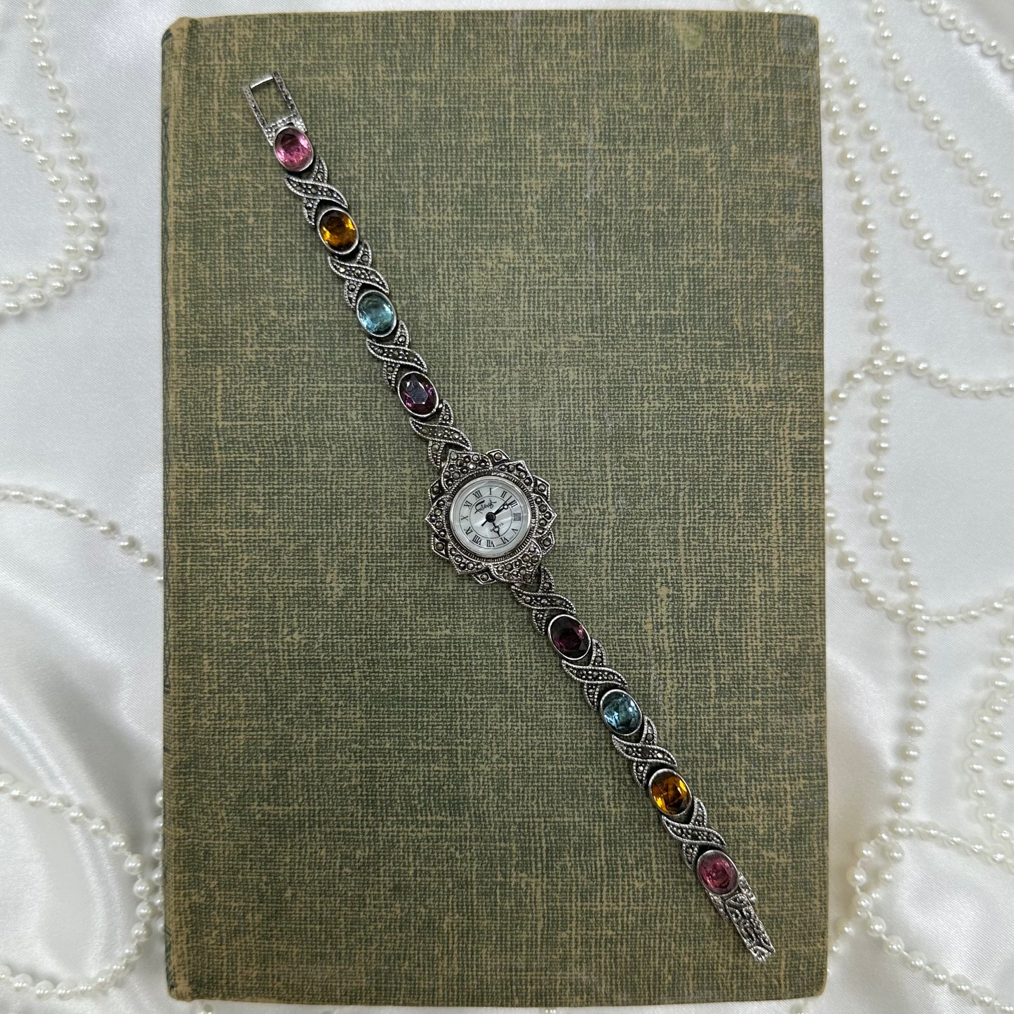 Silver Gemstone Fabergé Watch