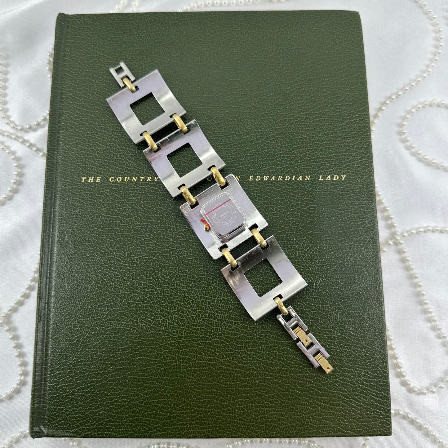 Unique Two-Tone Linked Squares Watch