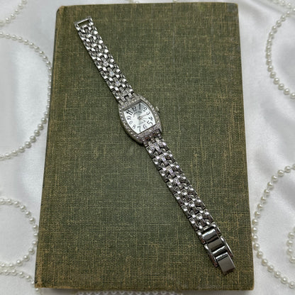 Silver Diamanté Adrienne Watch