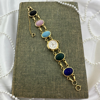 Vintage Gold Scarab Wind-Up Watch