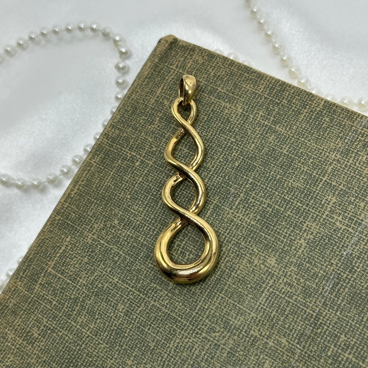 Vintage Gold Pendants Bundle - Triangle and Spiral