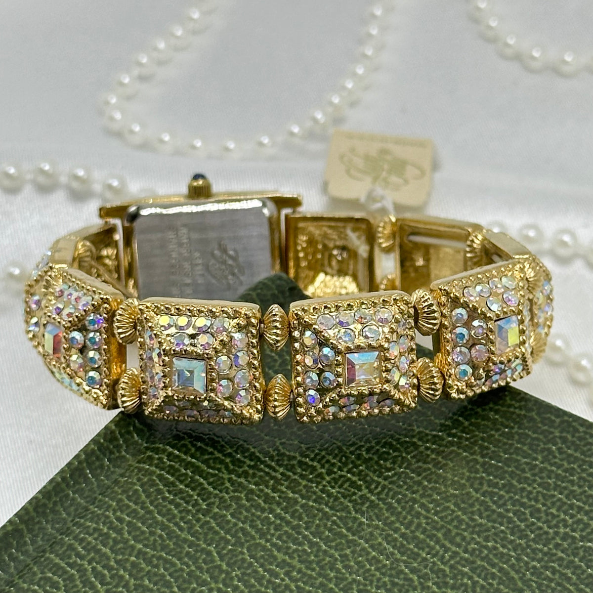 Rare Kirks Folly AB Watch with Blue Jewel Crown