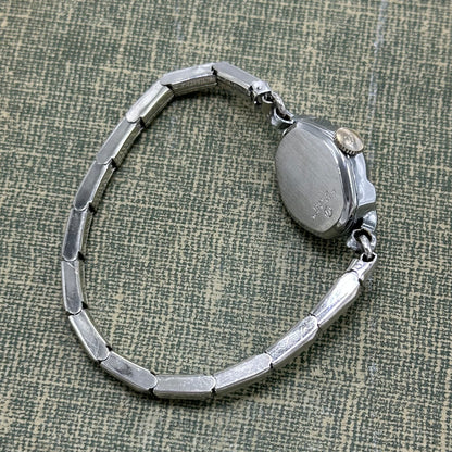 Dainty Silver Waltham Square Dial Wind-Up Watch