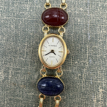 Vintage Gold Scarab Watch