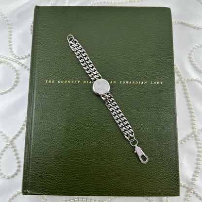 Silver Chain Timex Watch with Gold Hands