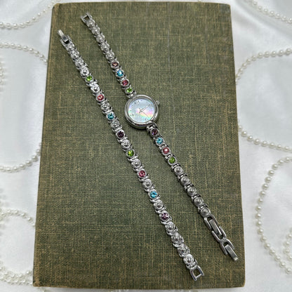 Pastel Stone Bracelet and Watch Set