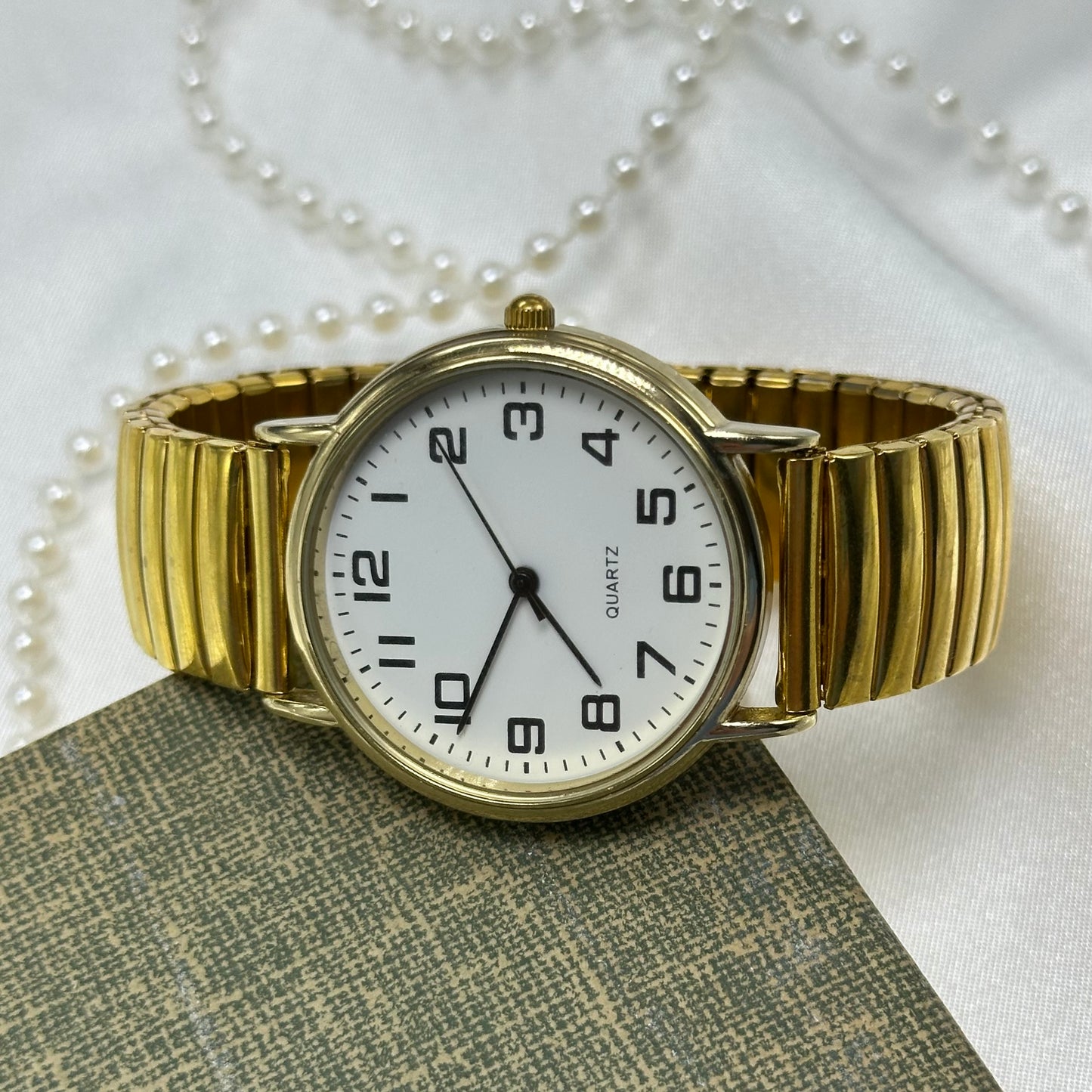 Gold Round Dial & Two-Tone Glow in the Dark Hands Watch Bundle