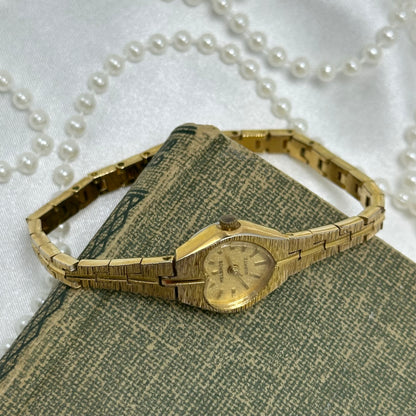 Dainty Gold Helbros Heart Watch