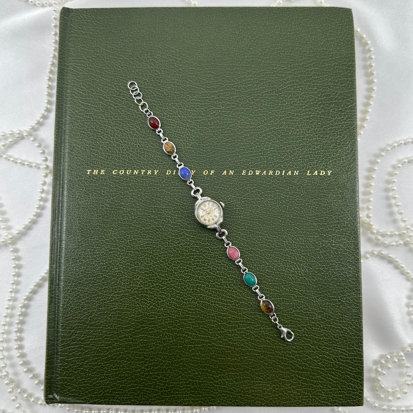 10K G.F. Vintage Silver Scarab Hamilton Cocktail Wind-Up Watch