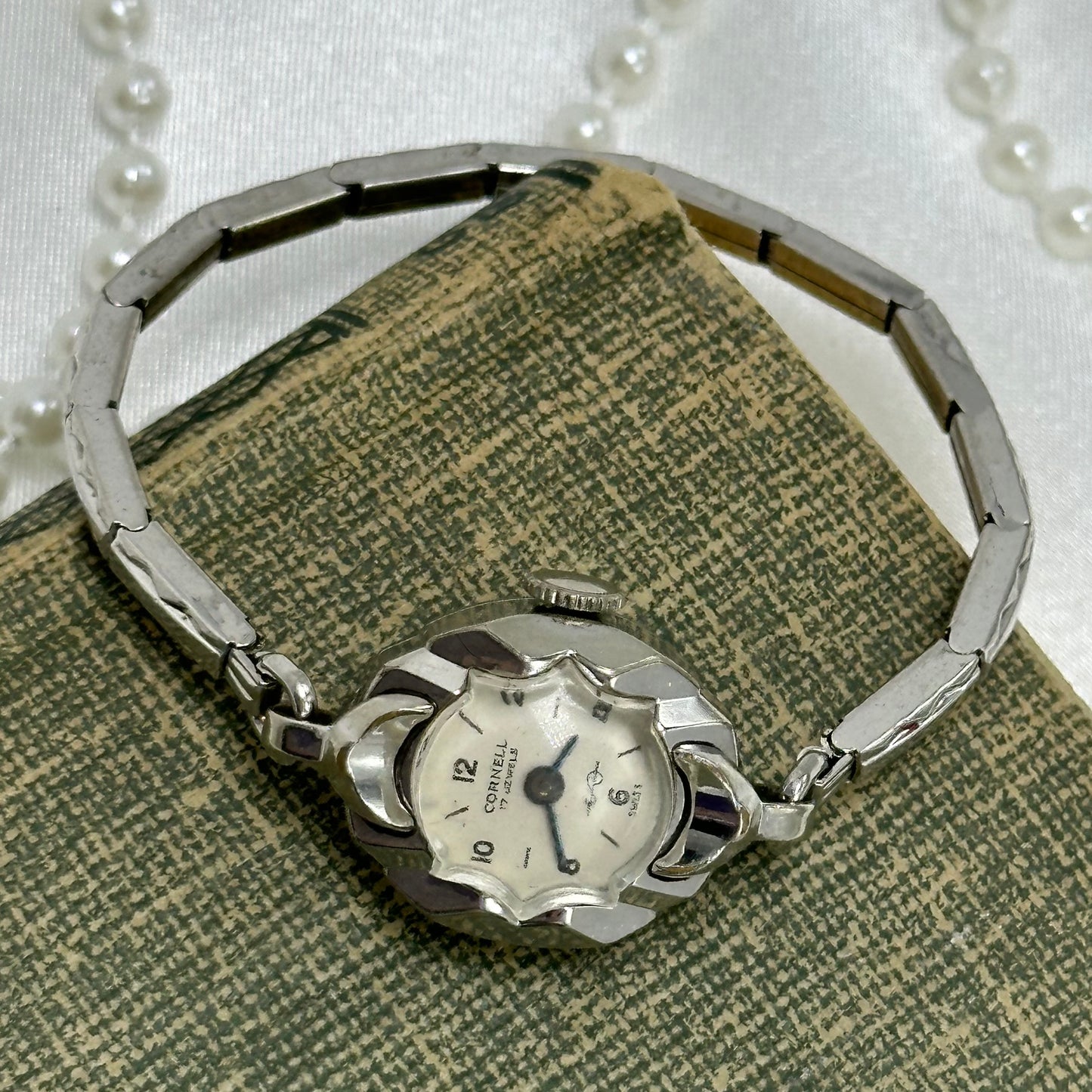 10K RGP Silver Cornell 17 Jewels Wind-Up Watch