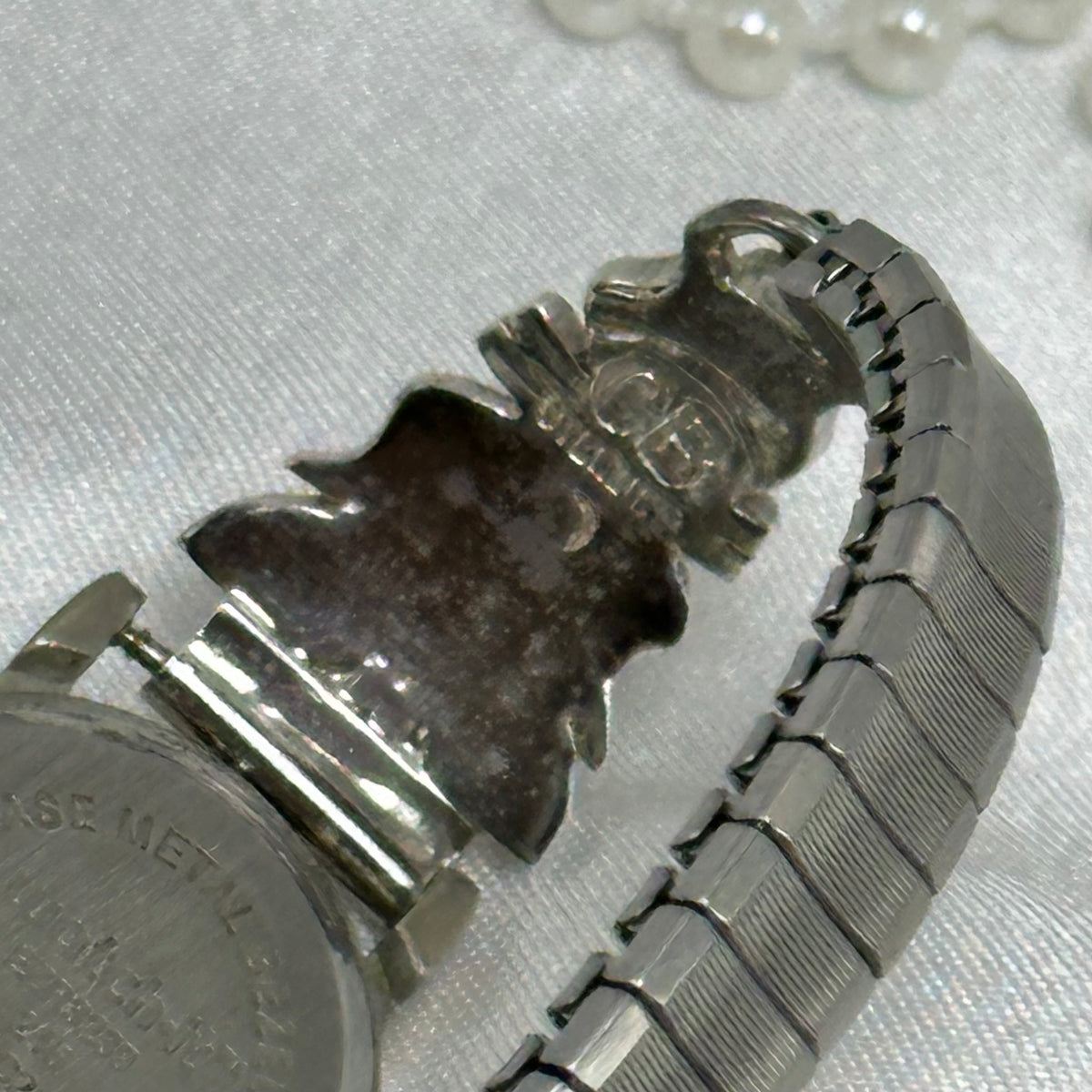 Oval Dial Watch with Sterling Silver and Opal Band