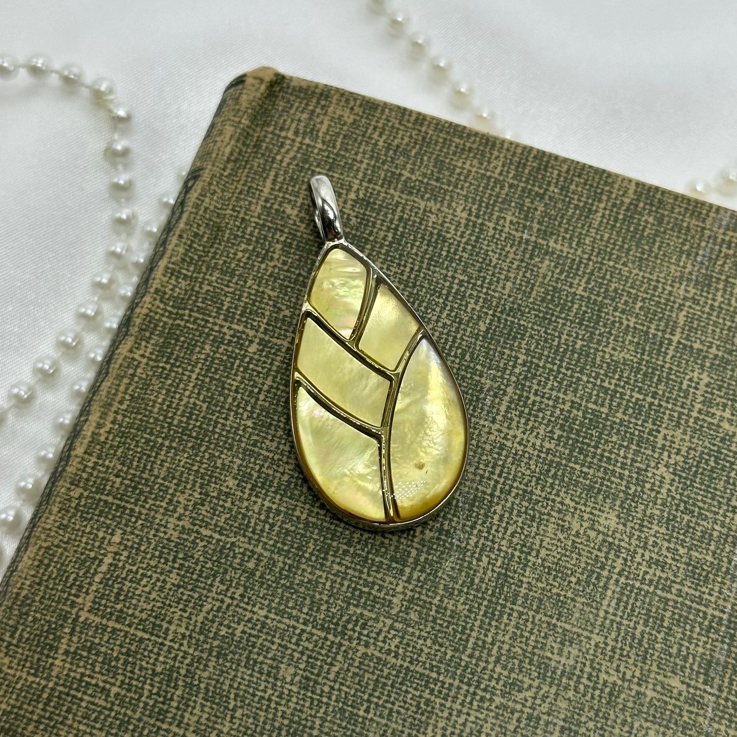 Vintage Silver and Green Pendant & Cross Pendant Bundle