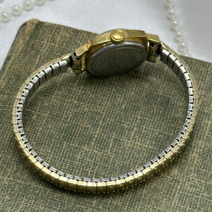 1974 Tiger Eye Dial Gold Timex Wind-Up Watch