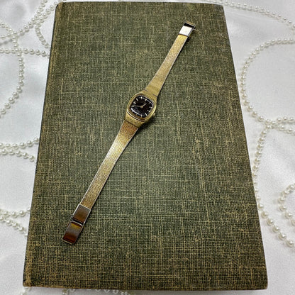 Vintage Gold Seiko Watch with Brown Dial
