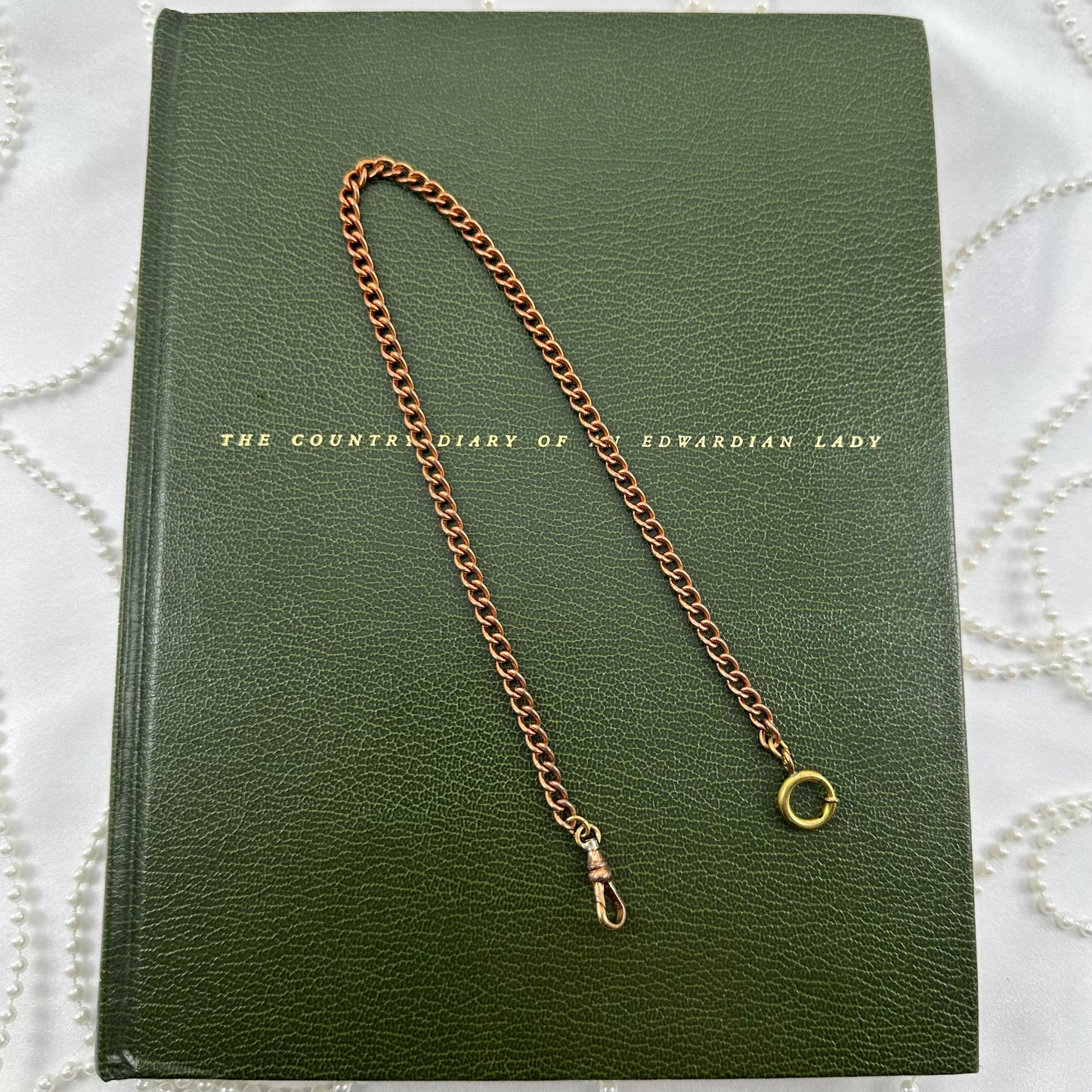 1960's Vintage Rose Gold Chunky Curb Watch Chain with Dog Clip Clasp