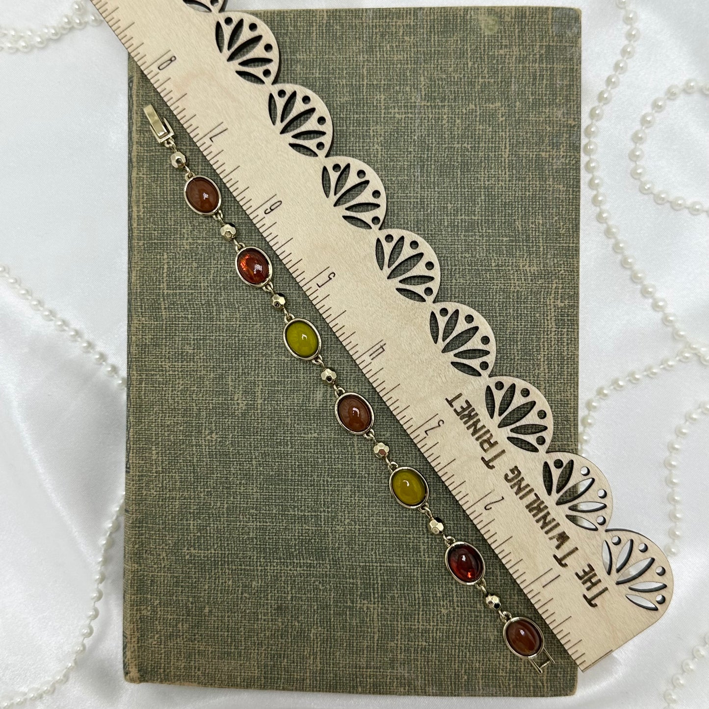 Yellow, Amber, and Red Bracelet