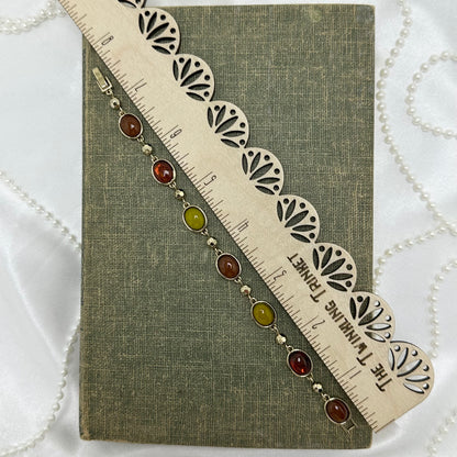 Yellow, Amber, and Red Bracelet