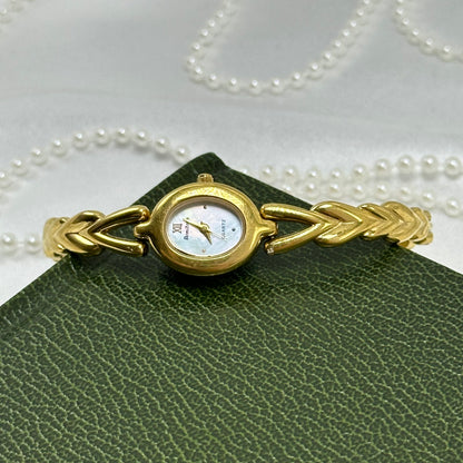 Adorable Gold Armitron Watch with Mother of Pearl Dial