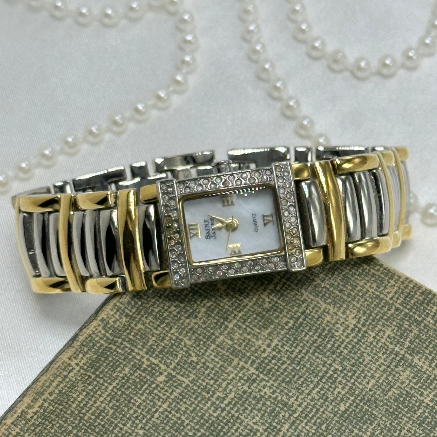 Two-Tone Saint James Watch with Mother of Pearl Dial