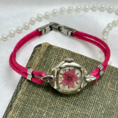 Vintage Pink Flower Watch