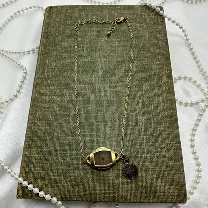 Gold Vintage Watch & Saint Benedict Medal Choker