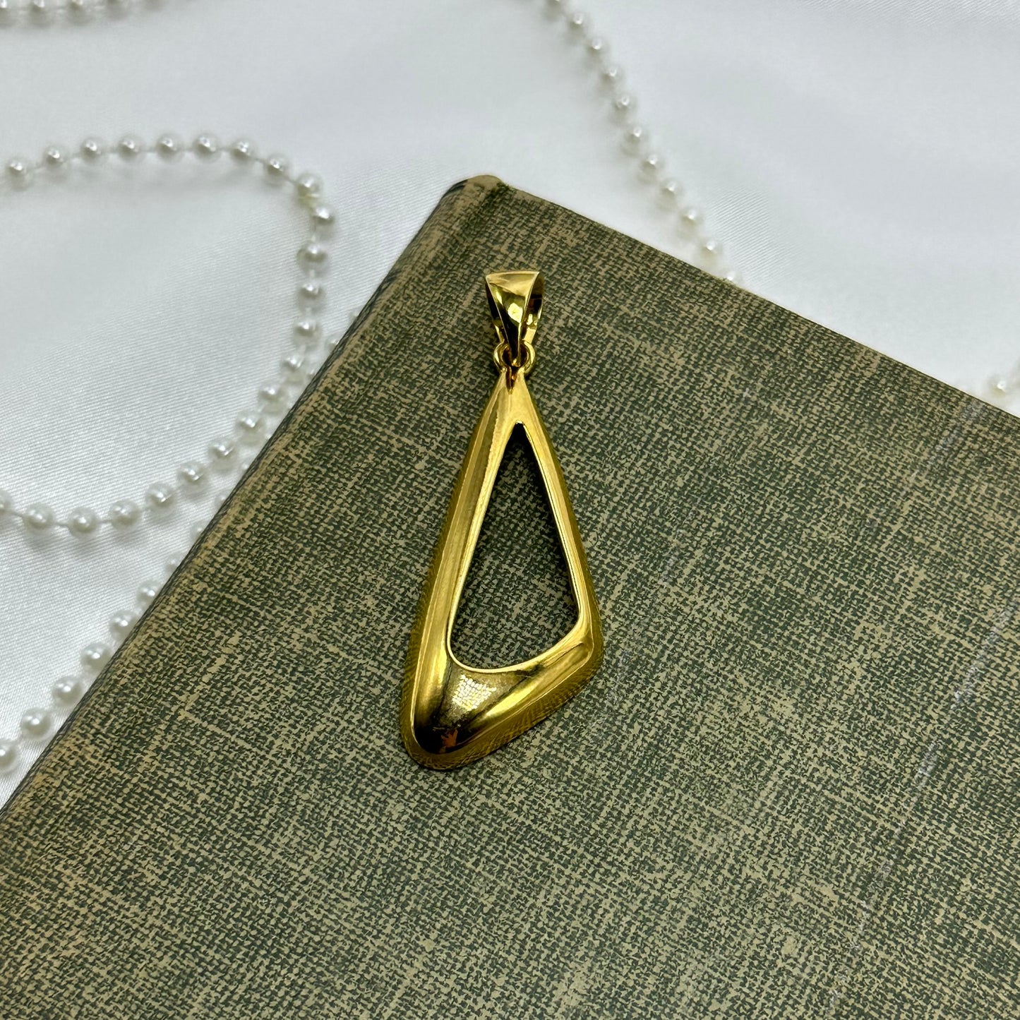 Vintage Gold Pendants Bundle - Triangle and Spiral