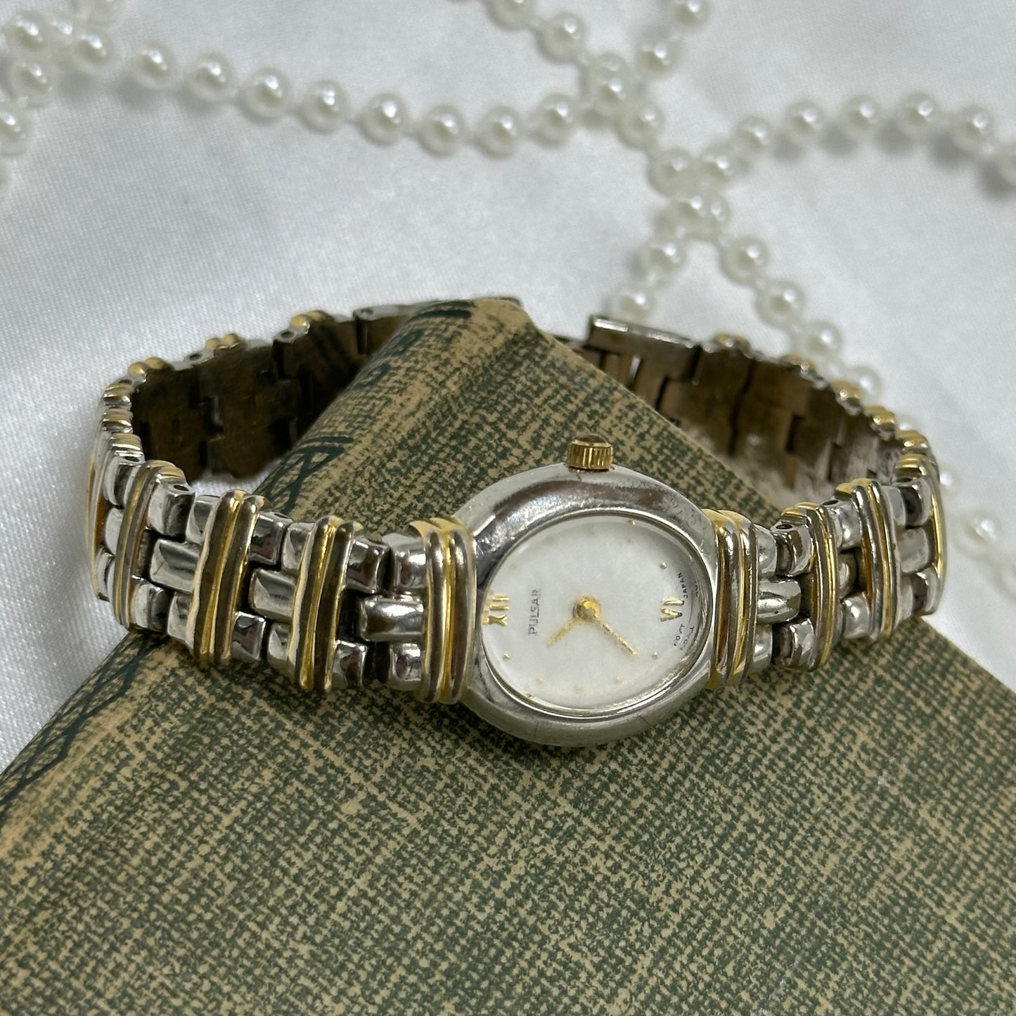 Two-Tone Oval Dial Pulsar Watch