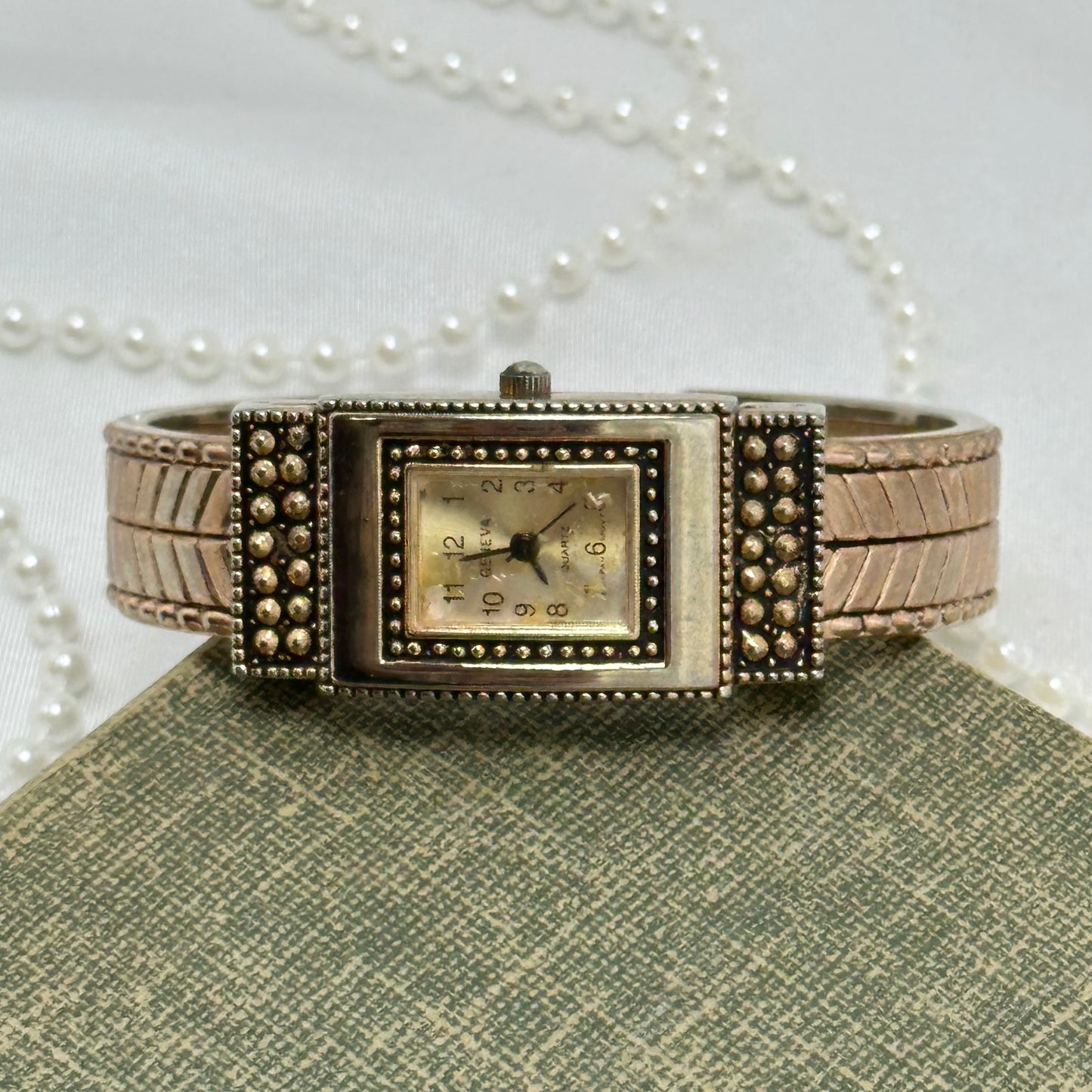 Rose Gold Geneva Cuff Watch