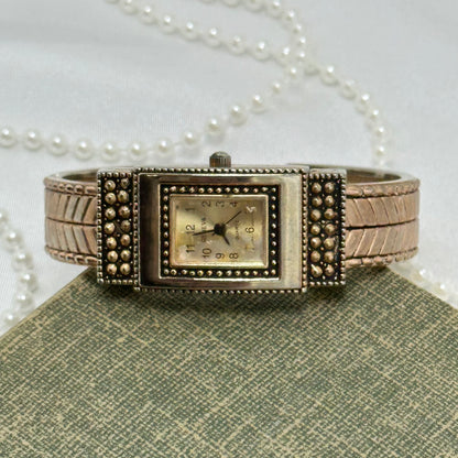 Rose Gold Geneva Cuff Watch