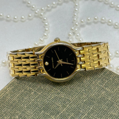 Pierre Cardin Vintage Gold Watch with Black Dial