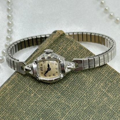 Dainty 1959 10k RGP Bulova with Blue Hands