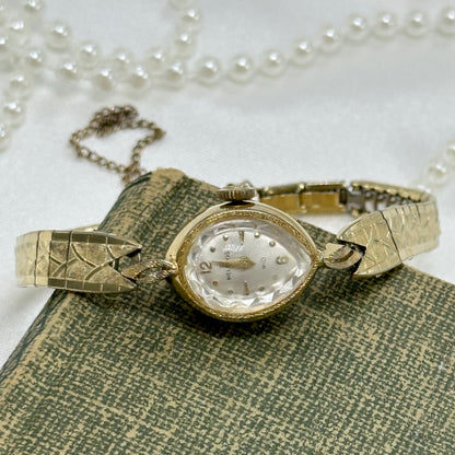 Vintage 1950's Gold Wind-Up Helbros Cocktail Watch