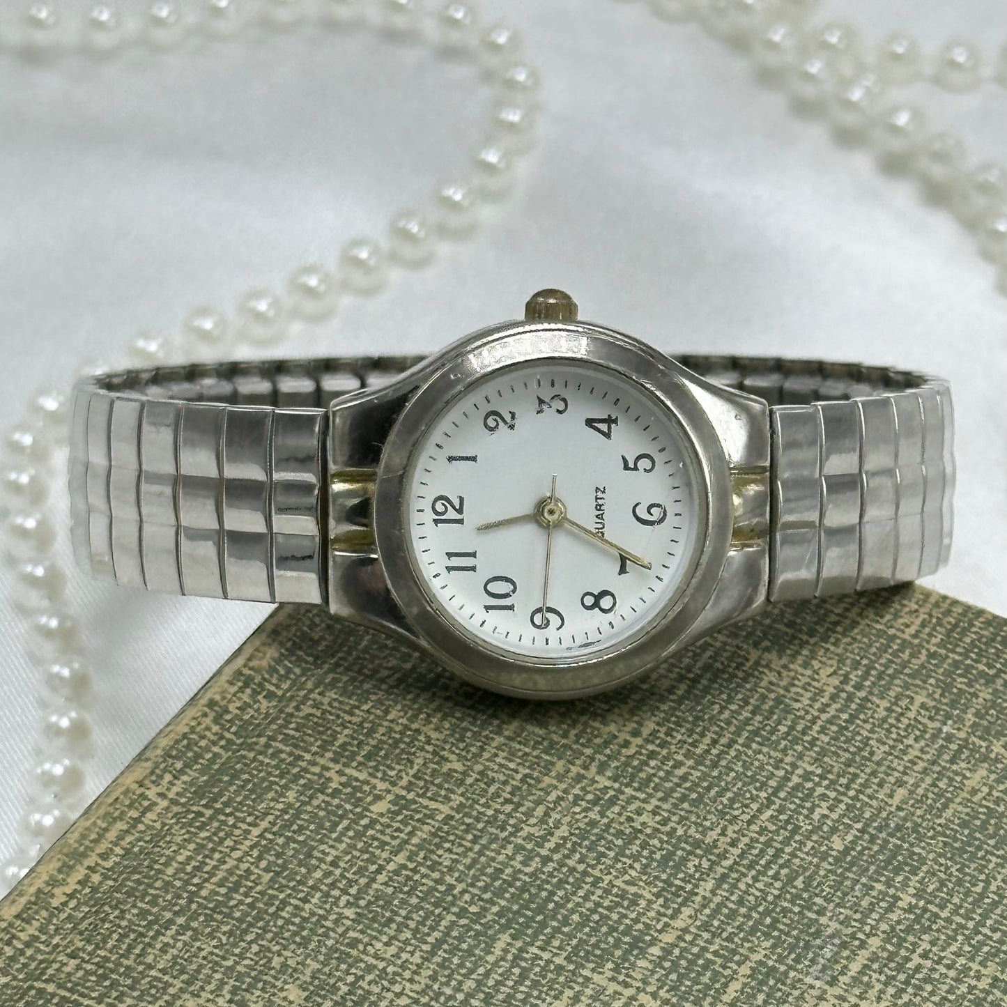 Classic Silver Watch with Round Dial