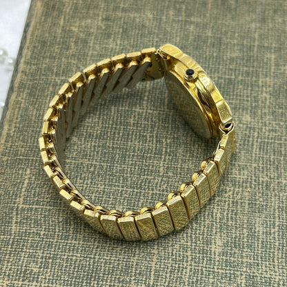Gold Diamanté Vivani Watch with Mother of Pearl Dial