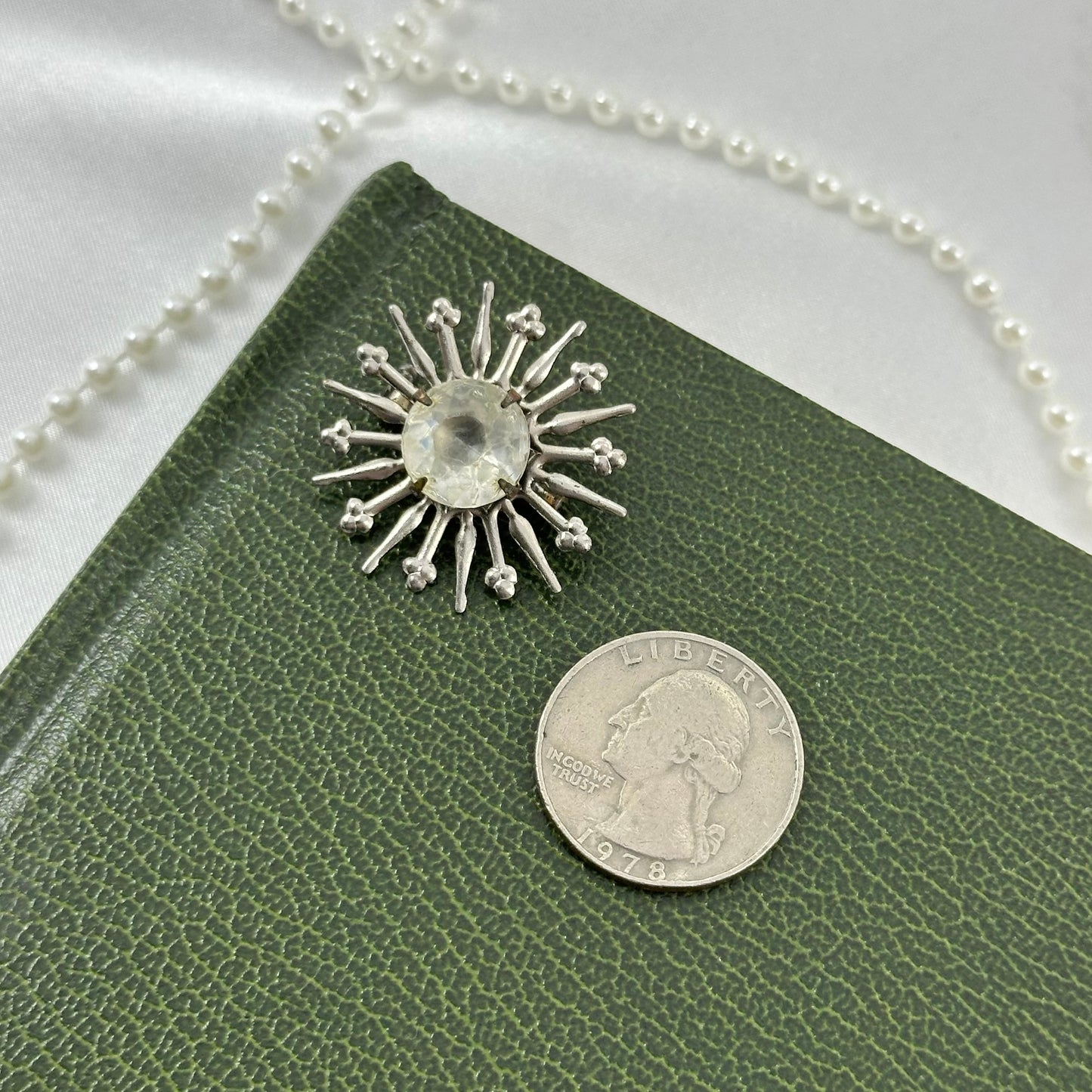 Vintage Silver Starburst Pin
