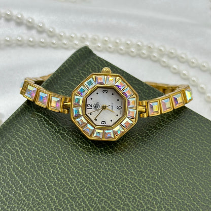 Gold Kirks Folly AB Watch with Octagon Dial