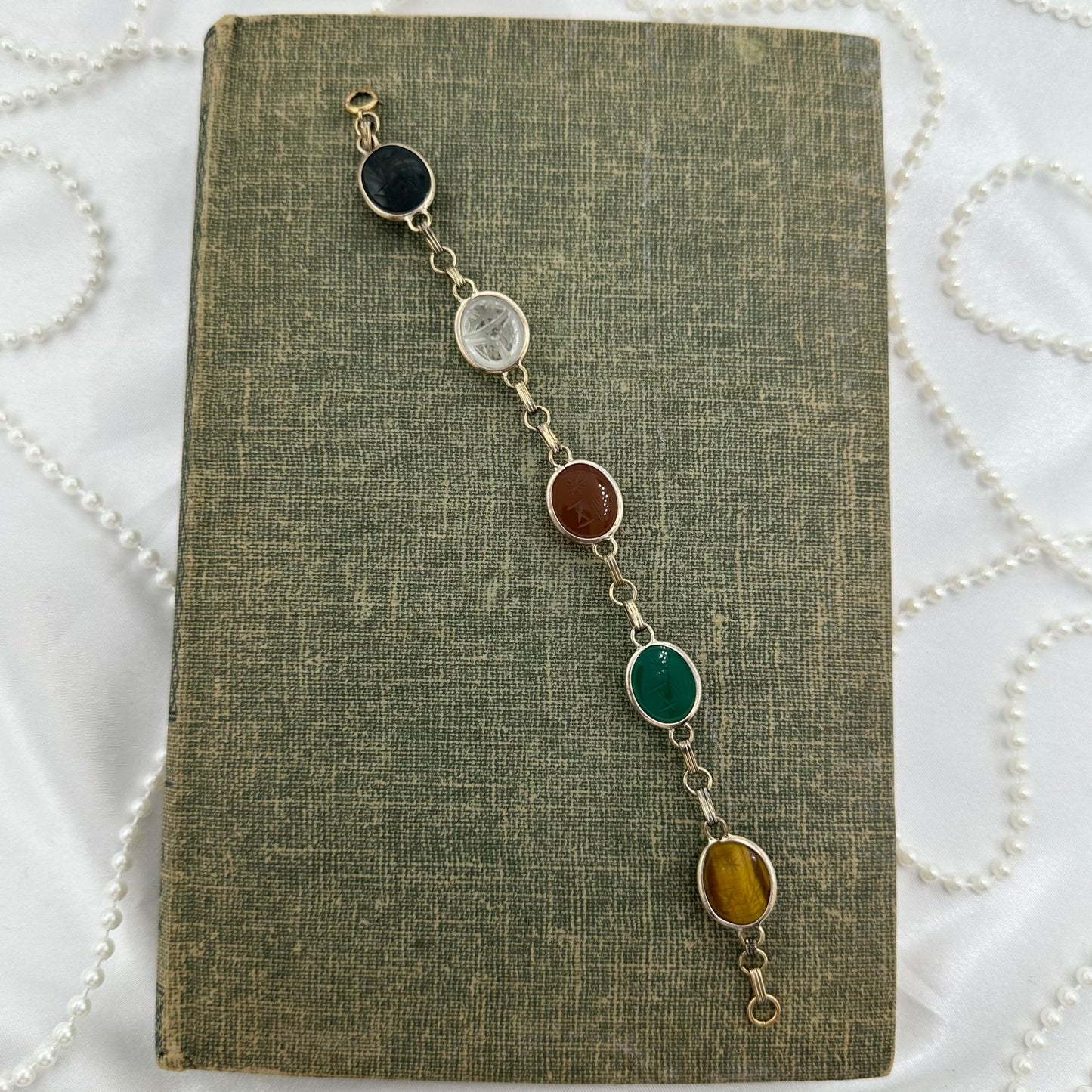 Vintage Silver Scarab Bracelet