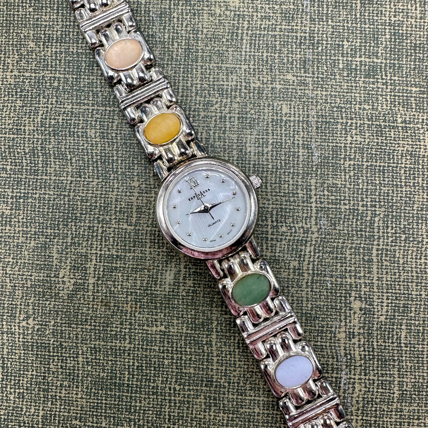 Silver Gemstone Watch