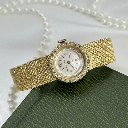 Diamanté Wind-Up 17 Jewels Round Dial Watch