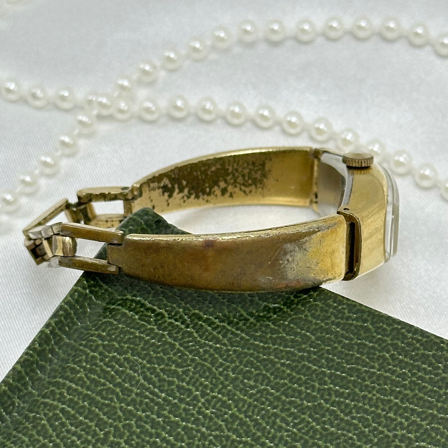 1980's Gold Vintage Seiko Wind-Up Watch with Bangle Band