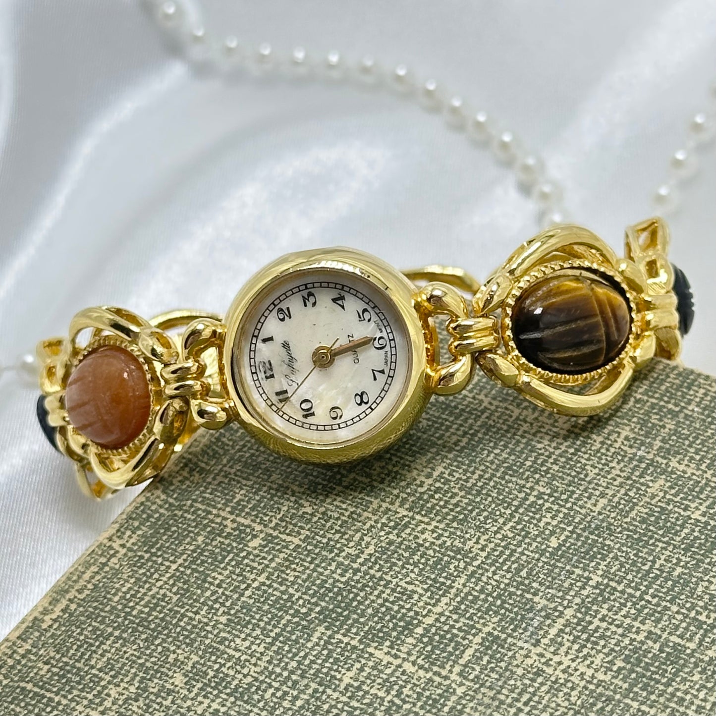 Vintage Gold Scarab Watch