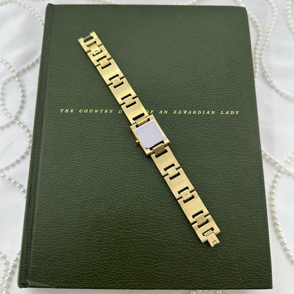 Gold Ecclissi Watch with Square Dial