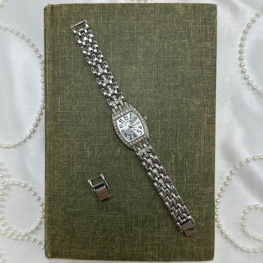 Silver Diamanté Adrienne Watch