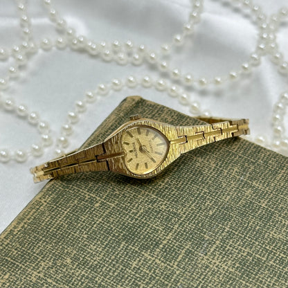 Dainty Gold Helbros Heart Watch