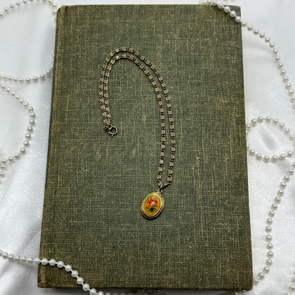 Vintage Flowers Pendant Necklace