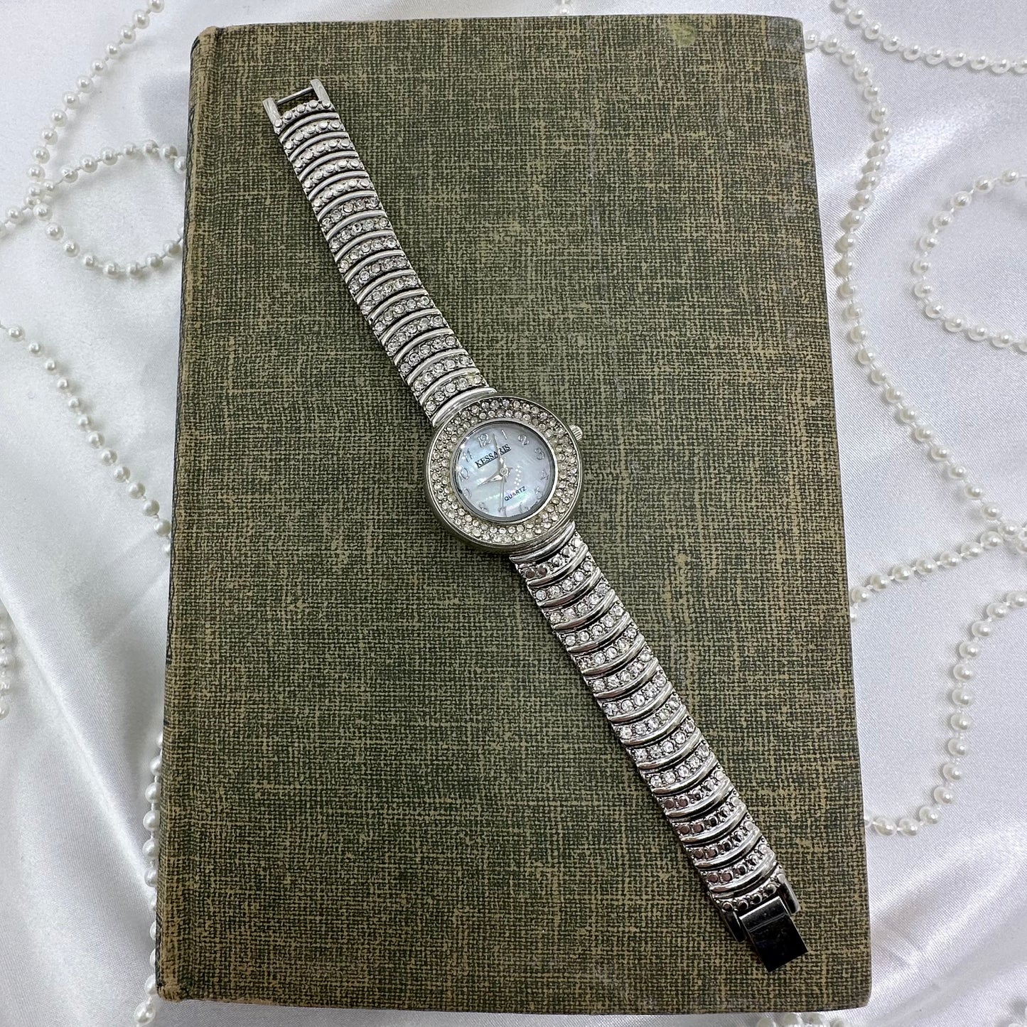 Diamanté Watch with Mother of Pearl Dial