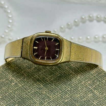 Vintage Gold Seiko Watch with Brown Dial