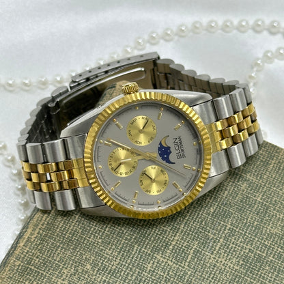 Two-Tone Moonphase Elgin Watch