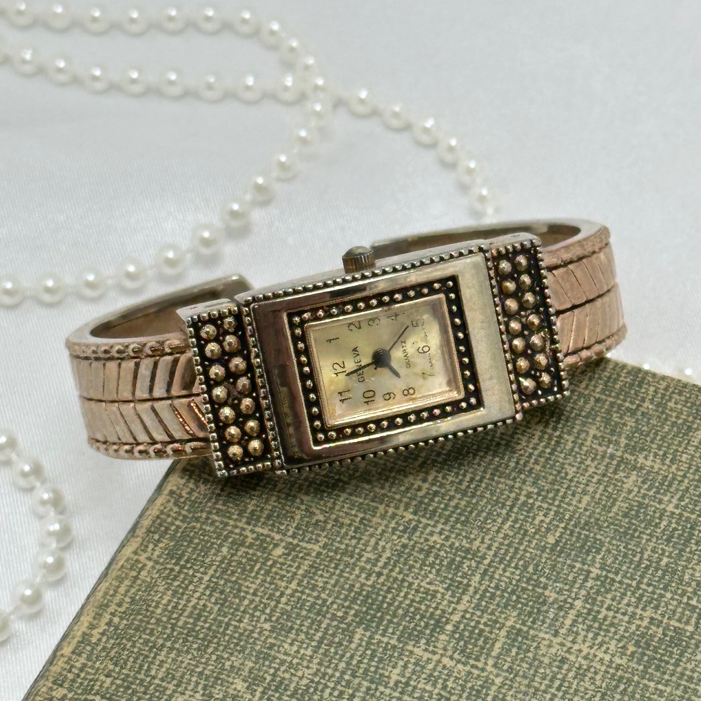 Rose Gold Geneva Cuff Watch